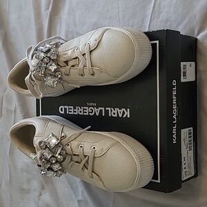 Karl Lagerfeld Verio embellished platform sneakers